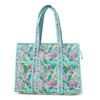 EMERALD GARDEN PARTY PRINT SMALL TOTE BAG