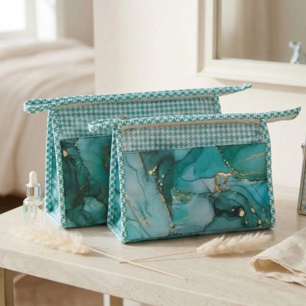 TRAVEL MAKEUP POUCH SET