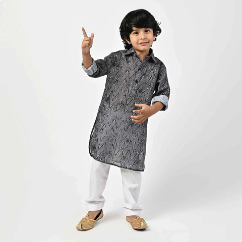 ZIG ZAG PRINTED KIDS PATHANI
