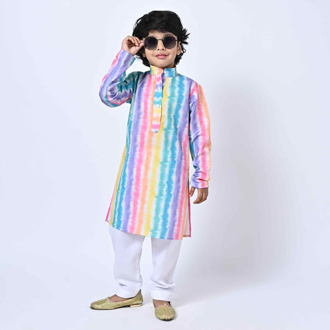 HOLI KURTA COLOURFUL STRIPES
