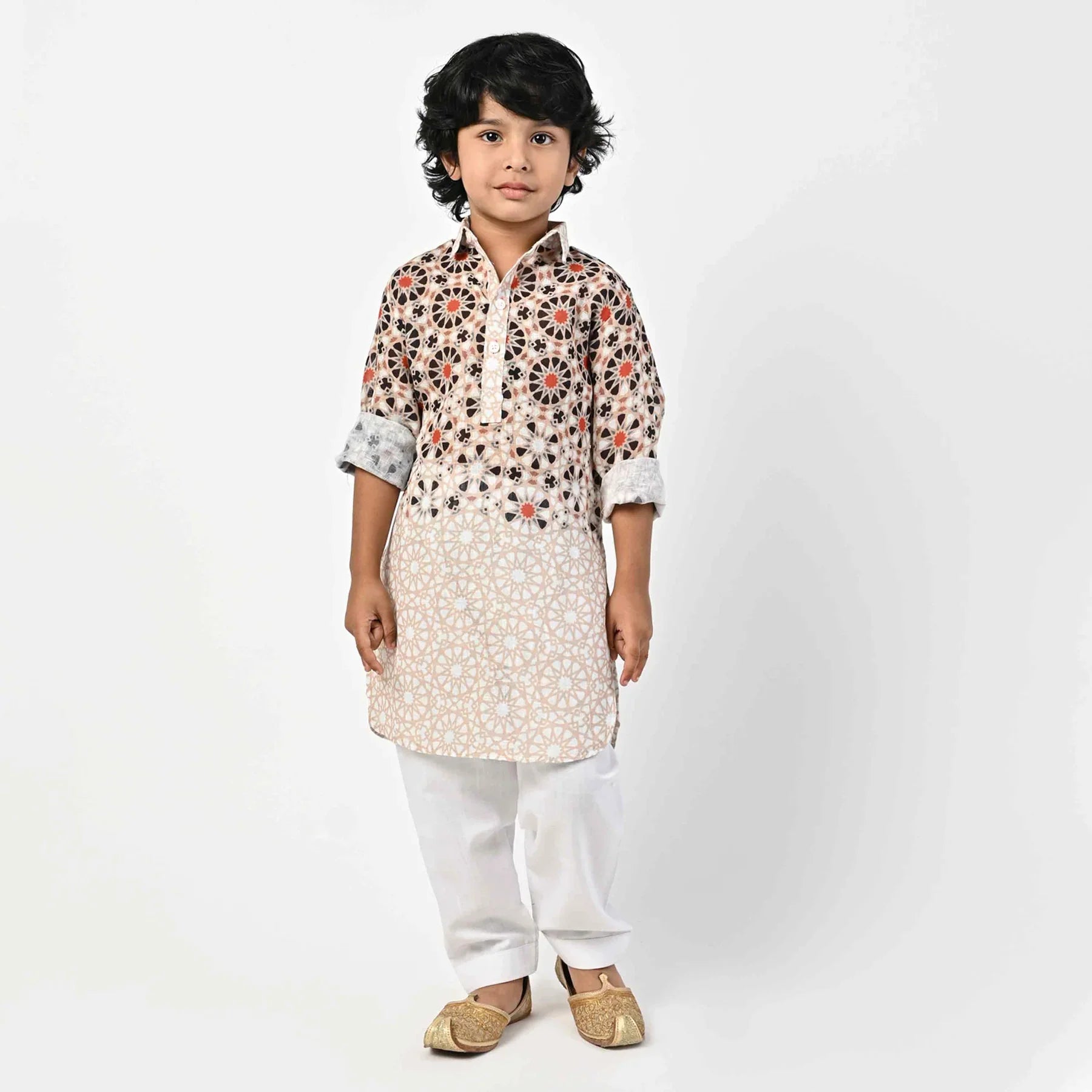 ABSTRACT PRINTED KIDS PATHANI