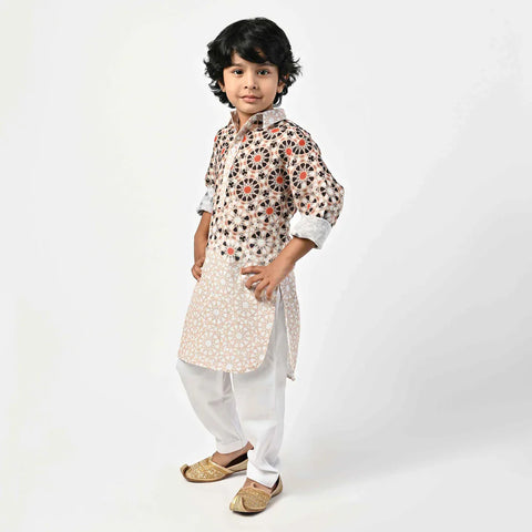 ABSTRACT PRINTED KIDS PATHANI