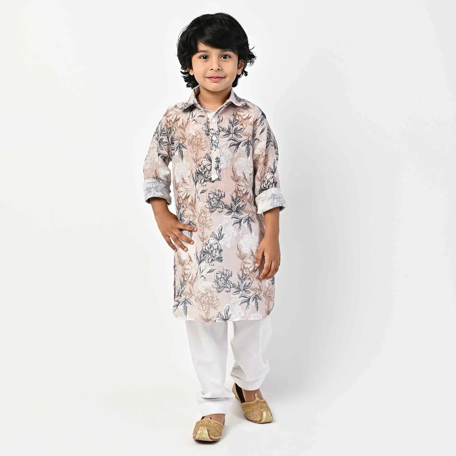 ABSTRACT FLORAL PRINTED KIDS PATHANI