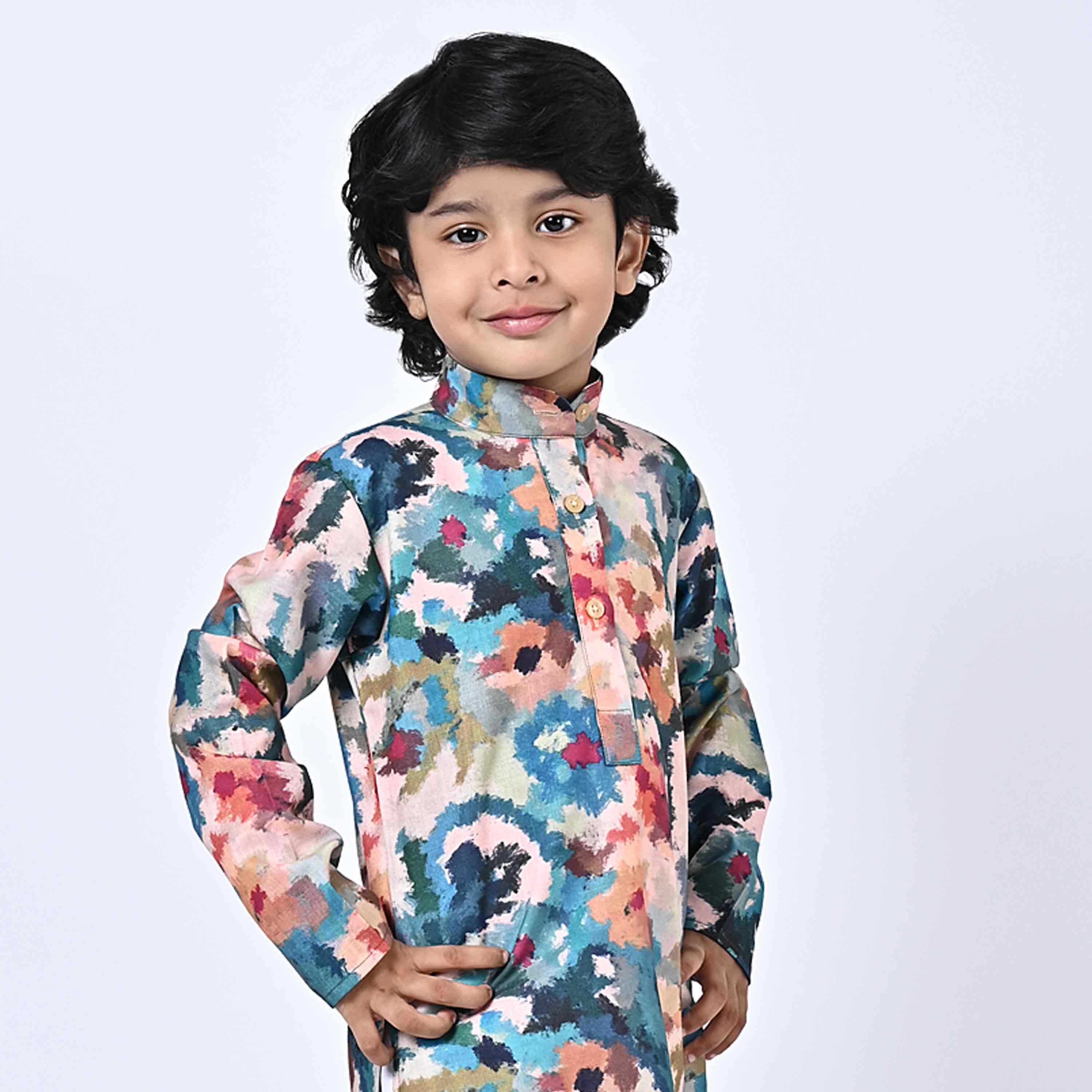 ABSTRACT MULTI COLOUR KURTA