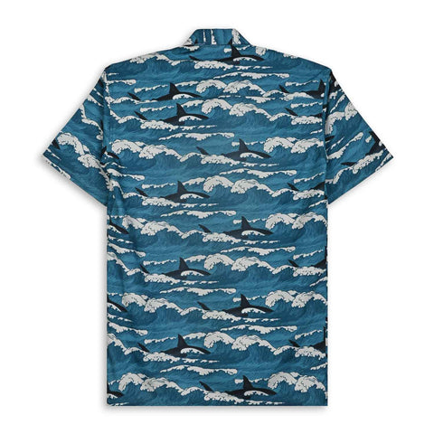 DOLPHIN & WAVES PRINTED SHIRT