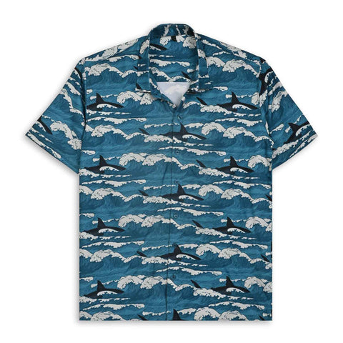 DOLPHIN & WAVES PRINTED SHIRT