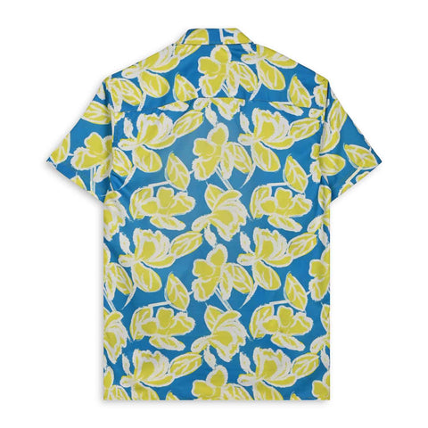 BLUE & YELLOW FLORAL PRINTED SHIRT