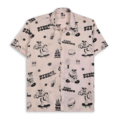 COLOURFUL CARTOON CHARACTER PRINTED SHIRT