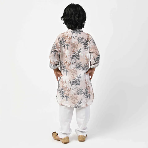 ABSTRACT FLORAL PRINTED KIDS PATHANI