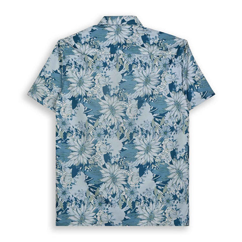 STYLISH BLUE FLORAL PRINTED SHIRT