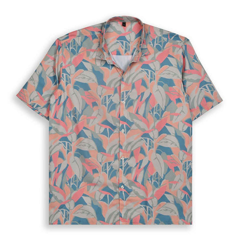 VIBRANT ABSTRACT TROPICAL PRINTED SHIRT