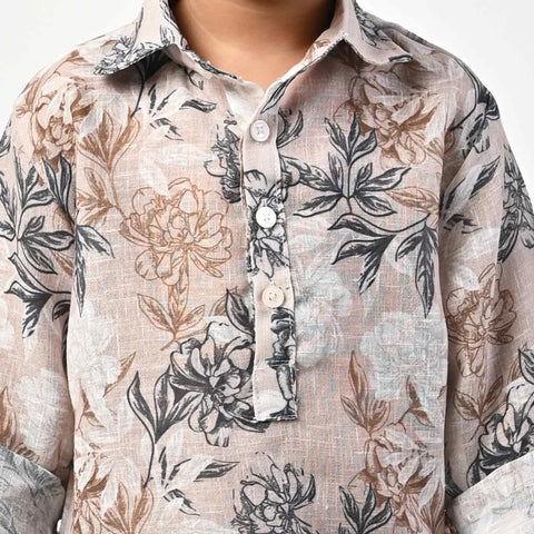 ABSTRACT FLORAL PRINTED KIDS PATHANI