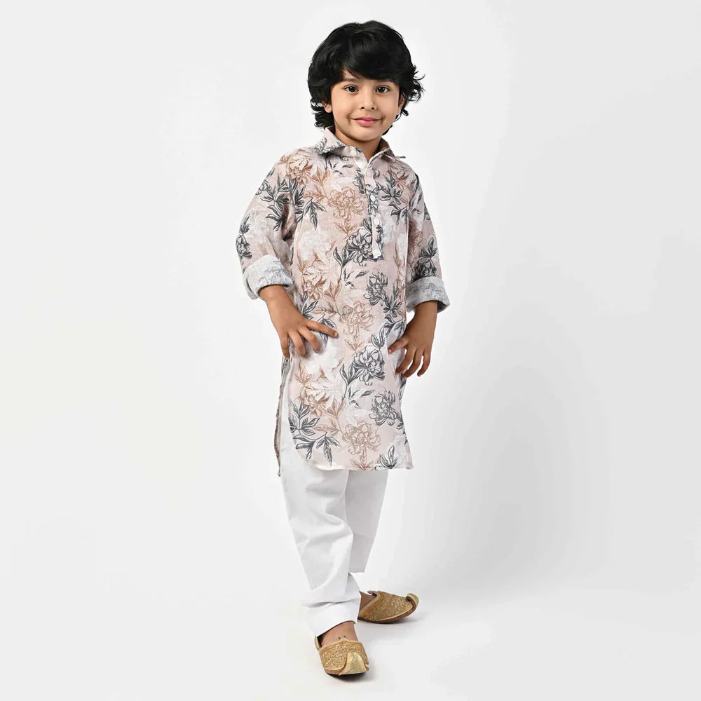 ABSTRACT FLORAL PRINTED KIDS PATHANI