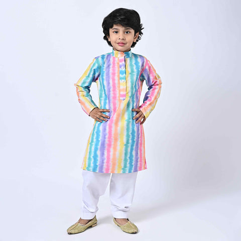 HOLI KURTA COLOURFUL STRIPES