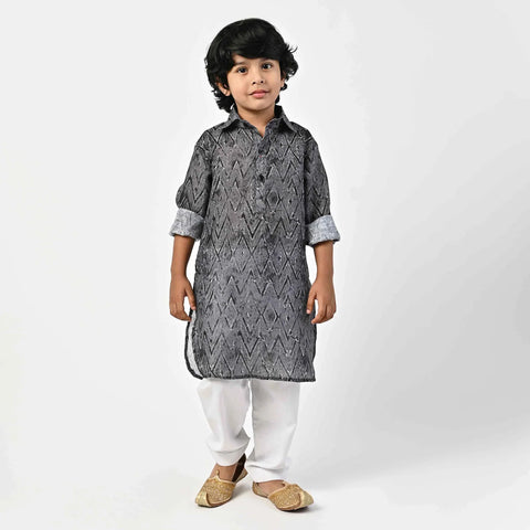 ZIG ZAG PRINTED KIDS PATHANI