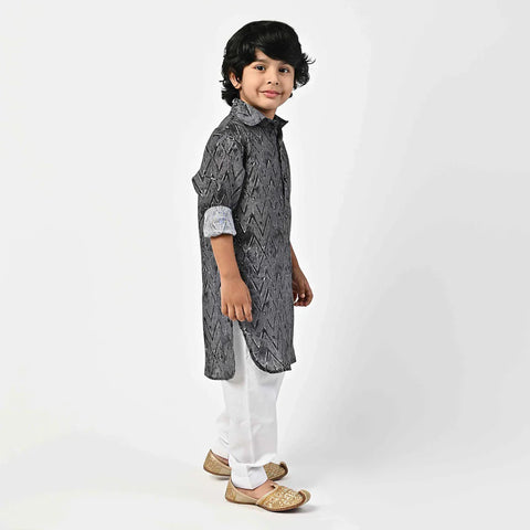 ZIG ZAG PRINTED KIDS PATHANI