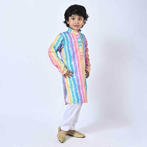HOLI KURTA COLOURFUL STRIPES