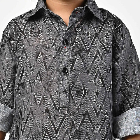 ZIG ZAG PRINTED KIDS PATHANI