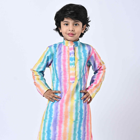HOLI KURTA COLOURFUL STRIPES