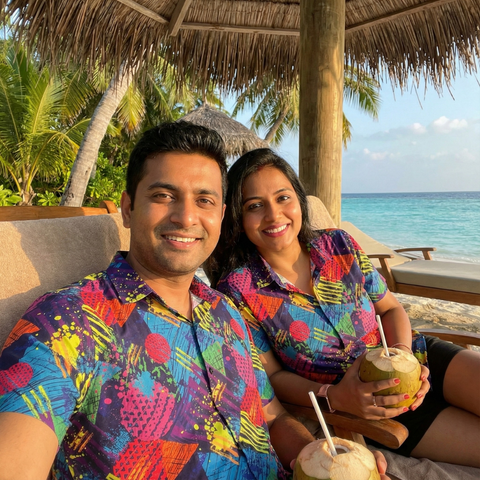 MULTI COLOUR GEOMETRIC PRINTED SHIRT