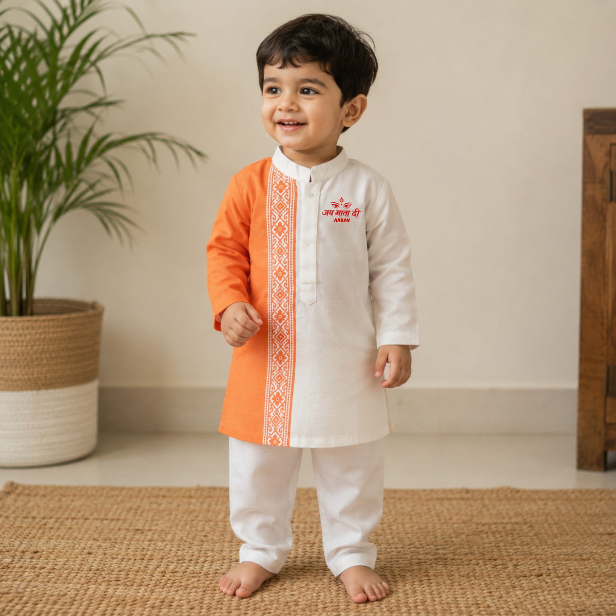Jai Mata Di Boys’ Navratri Kurta Pajama Set