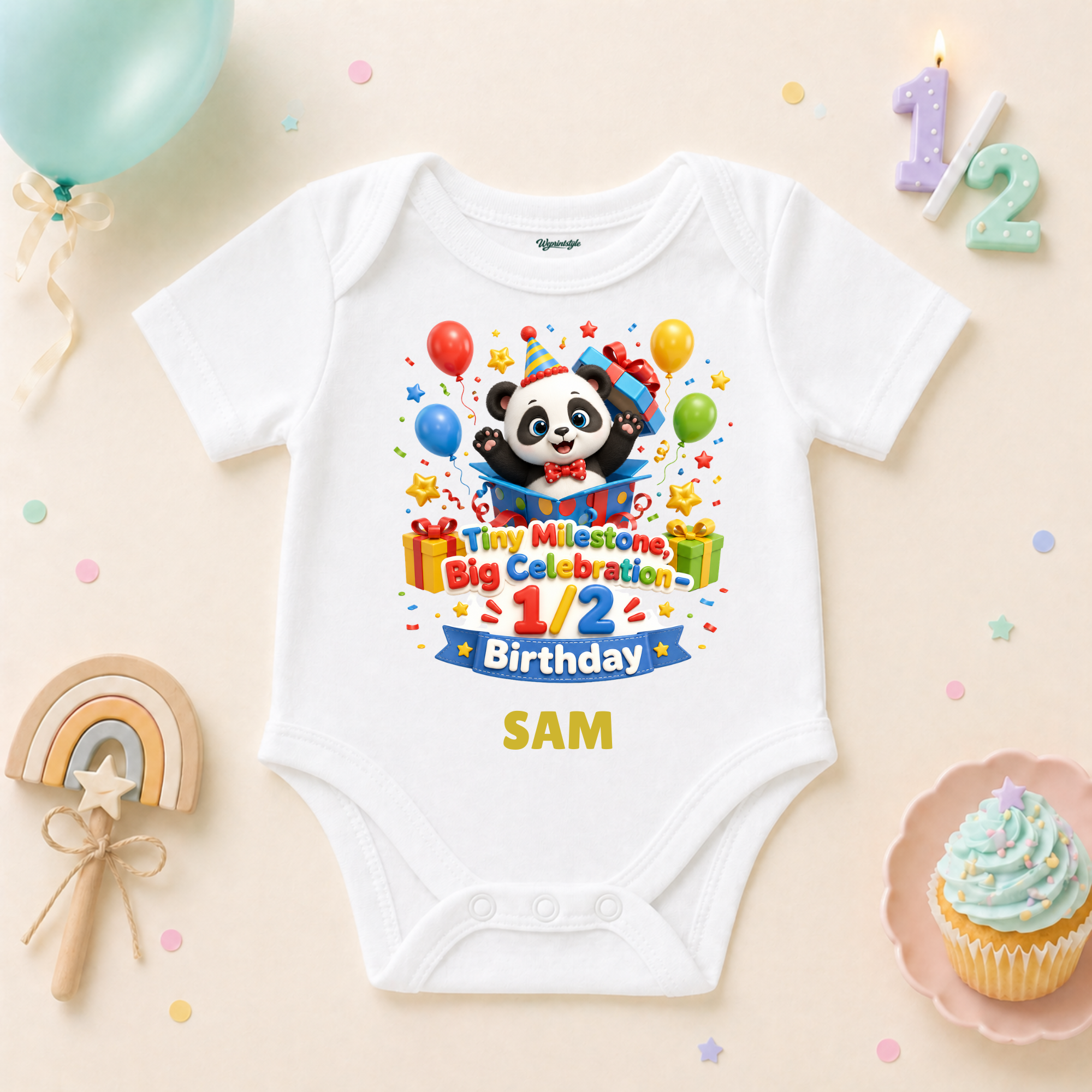 Birthday Panda Party Custom Name T Shirt