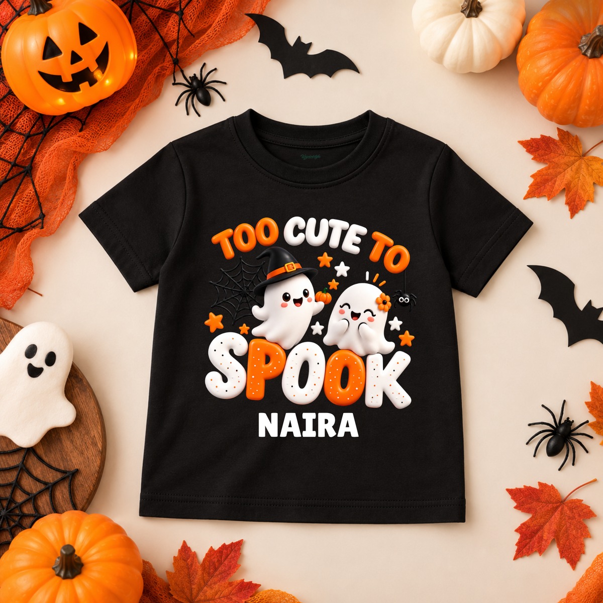 Too Cute to Spook Kids Halloween T-Shirt