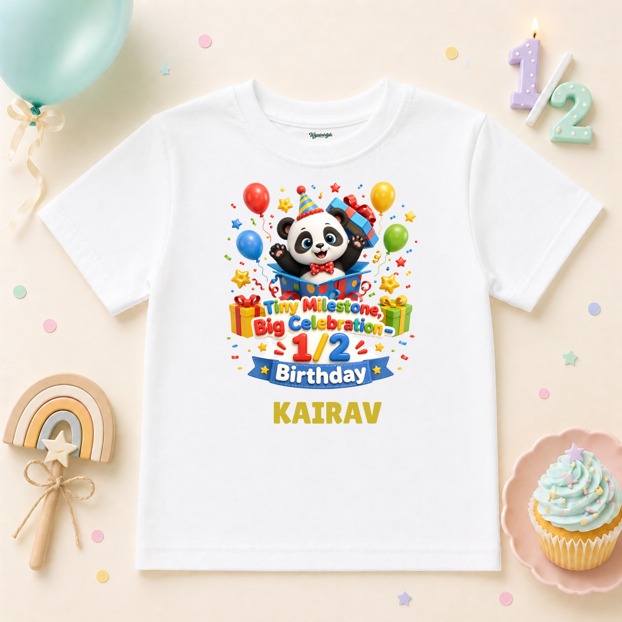 Birthday Panda Party Custom Name T Shirt