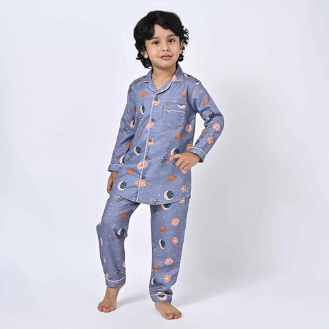 Space Printed Kids Night Suit