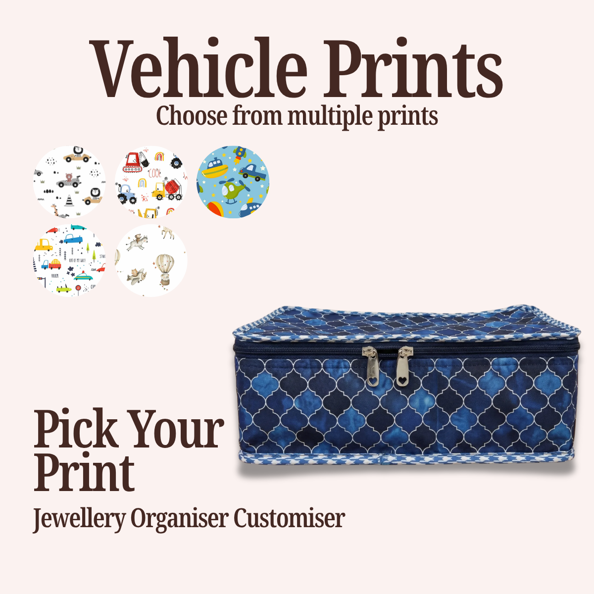 VEHICLE PRINT JEWELRY ORGANIZER CUSTOMISER