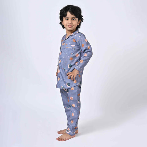 Space Printed Kids Night Suit