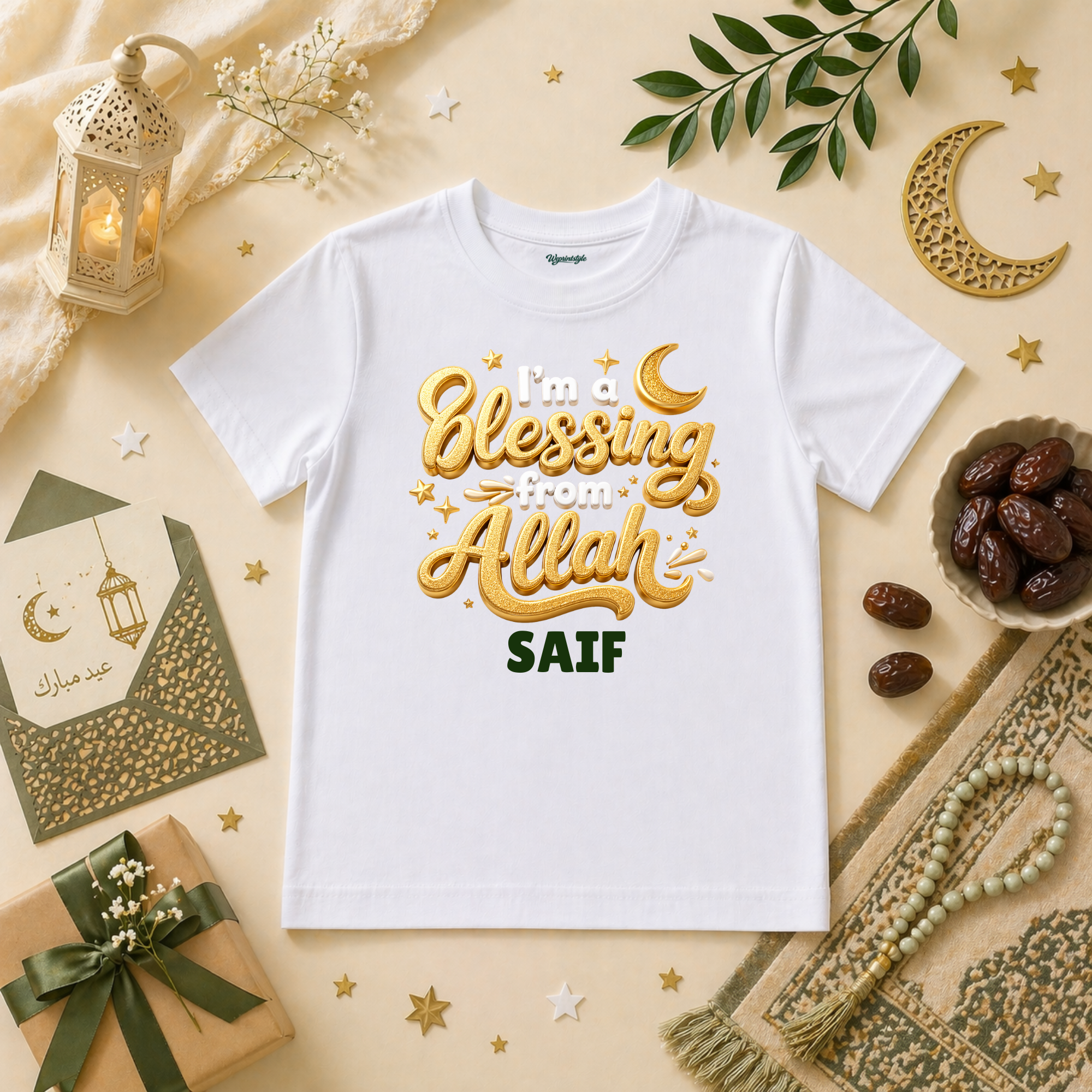 Little Prince Im A Blessing From Allah Moonlight Star Celebration Joy
