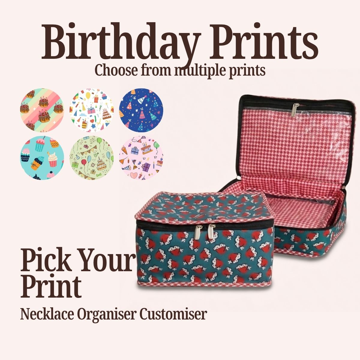 HAPPY BIRTHDAY NECKLACE ORGANIZER CUSTOMISER