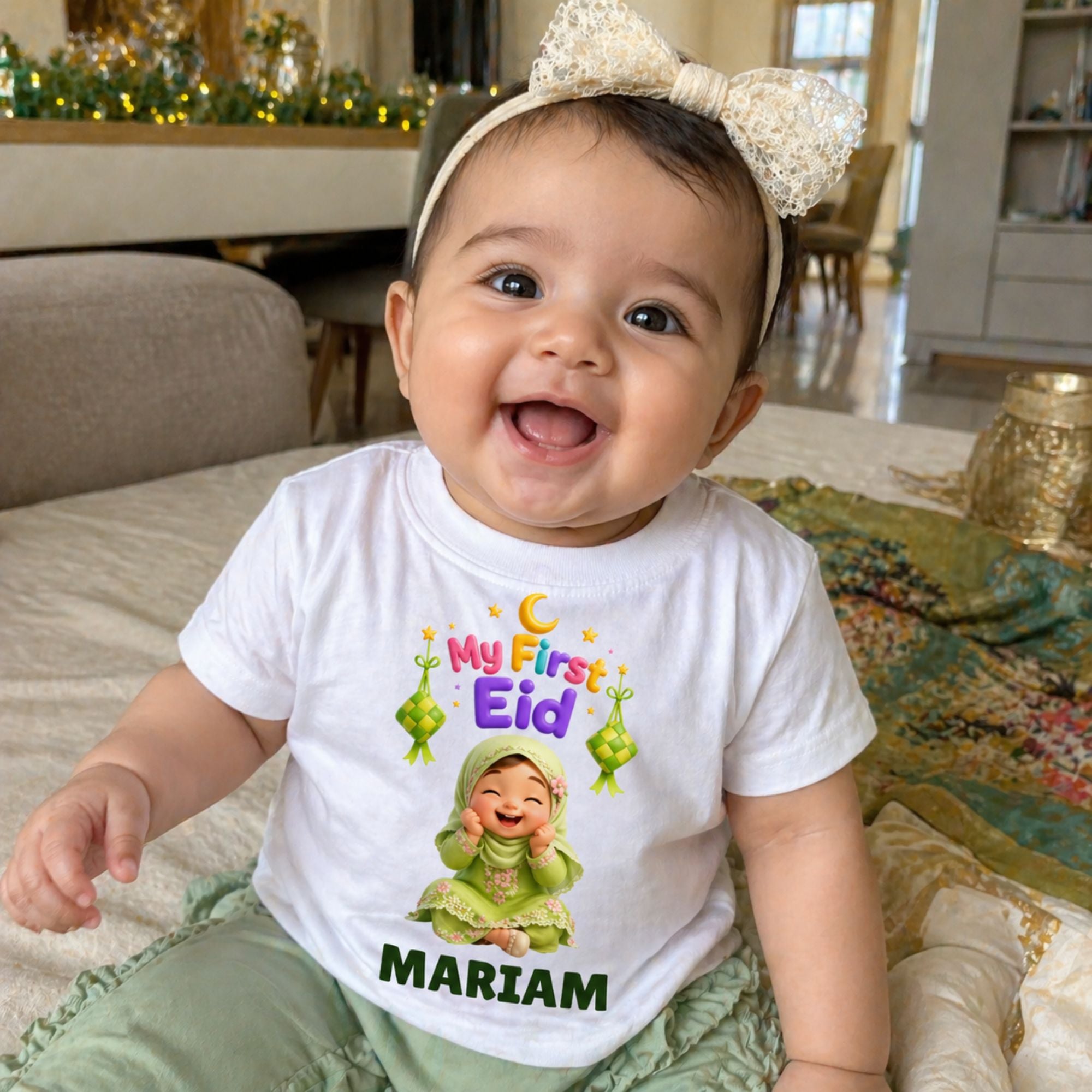 Sweet Baby Girl First Eid Mubarak