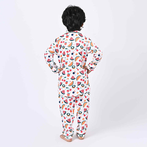 Mix Fruit Printed Kids Night Suit
