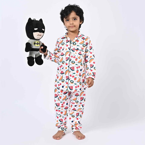 Mix Fruit Printed Kids Night Suit