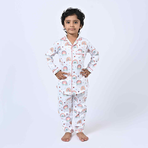 Rainbow Printed Kids Night Suit