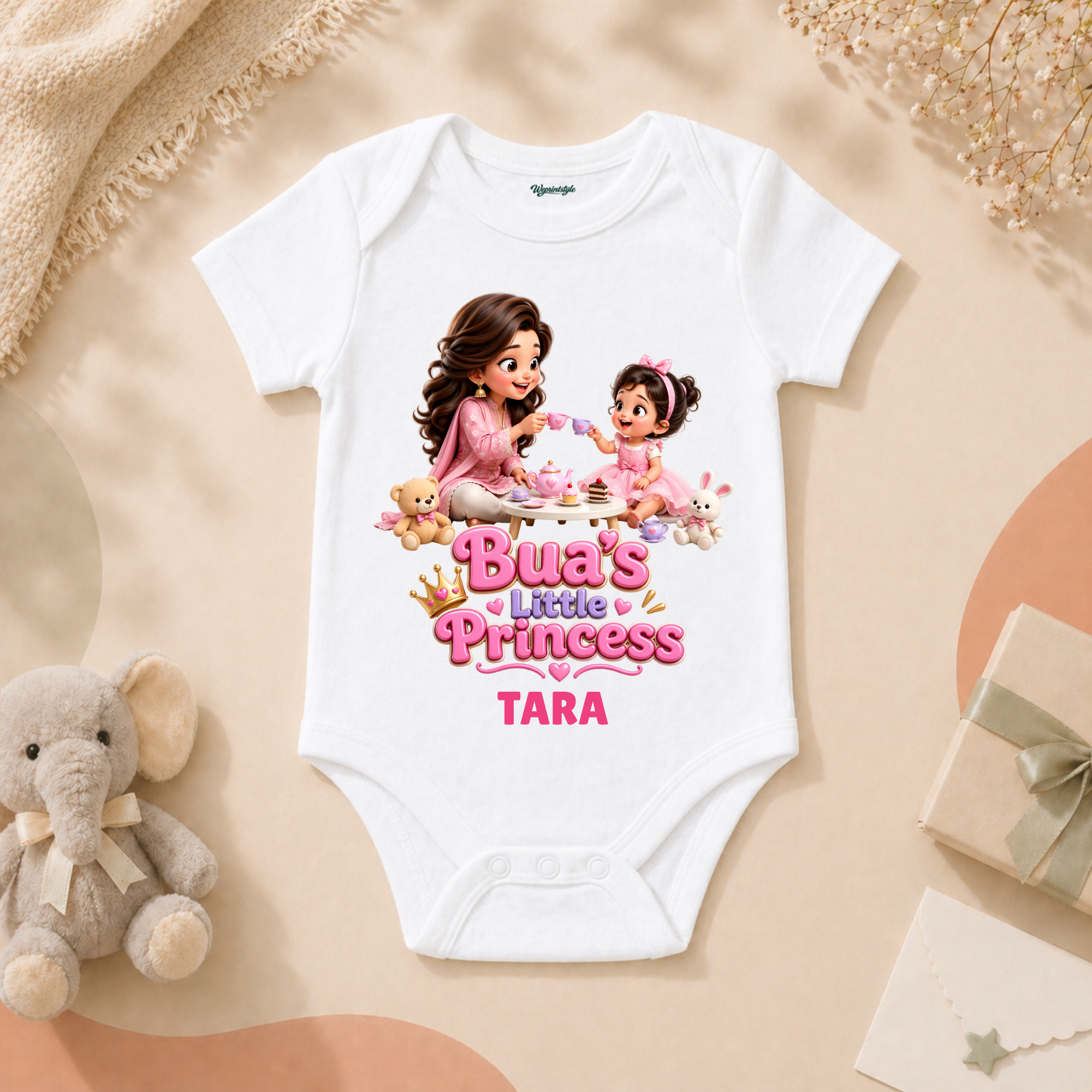 Bua’s Little Princess Adorable Baby Girl With Tea Set