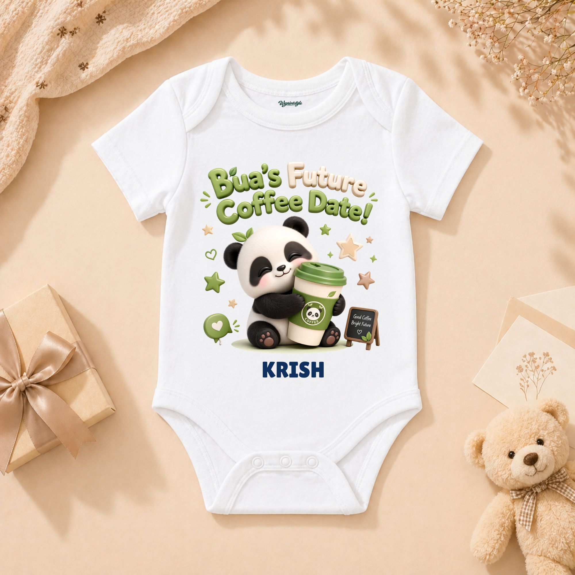 Bua’s Future Coffee Date Cute Baby Panda With Adorable Love And Warm Hugs