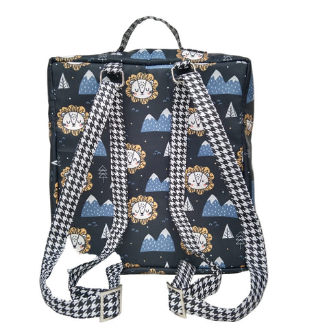 HAPPY LION MOUNTAINS PRINT KIDS BACKPACK