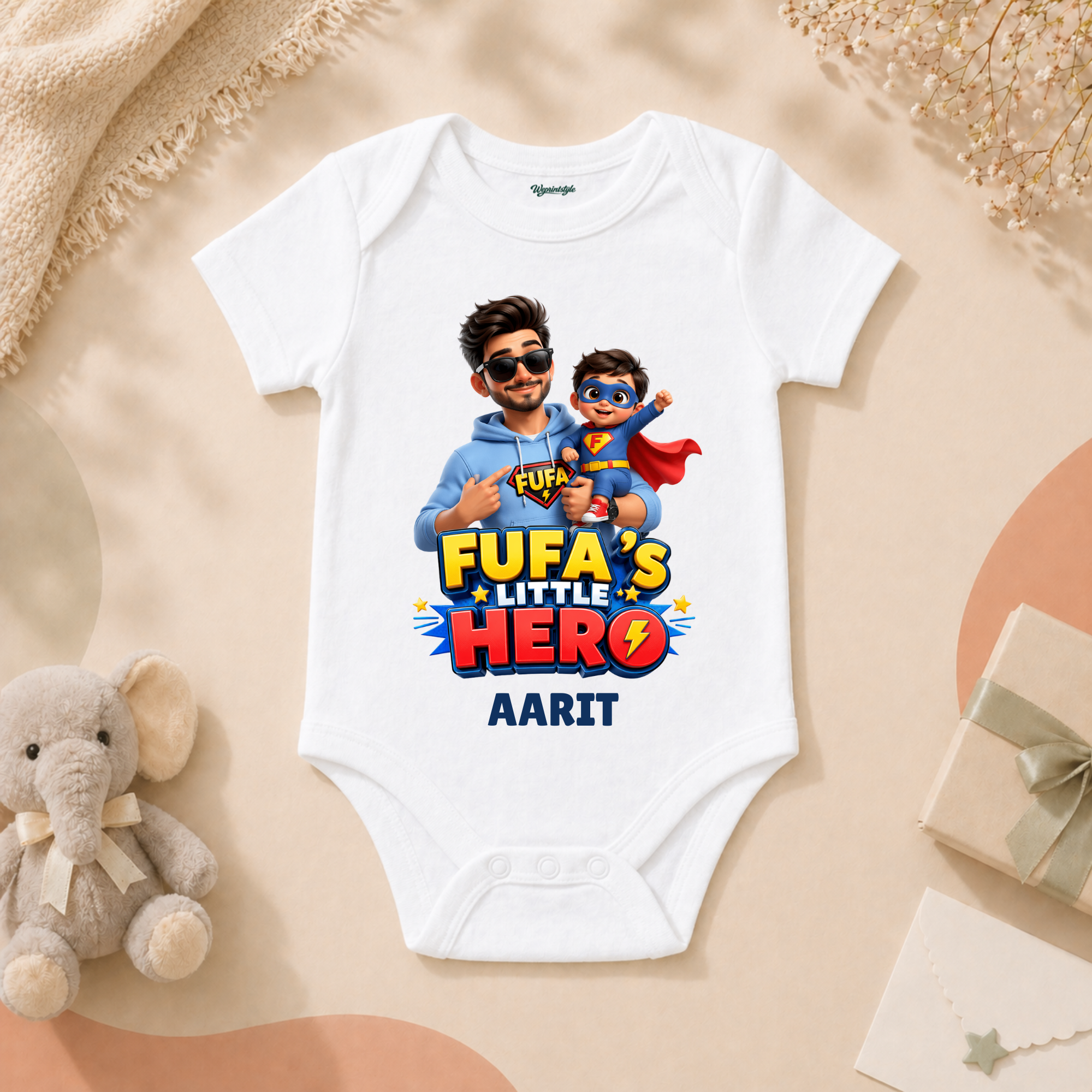 Fufas Little Hero Cute Super Baby With Dad And Powerful Love Bond