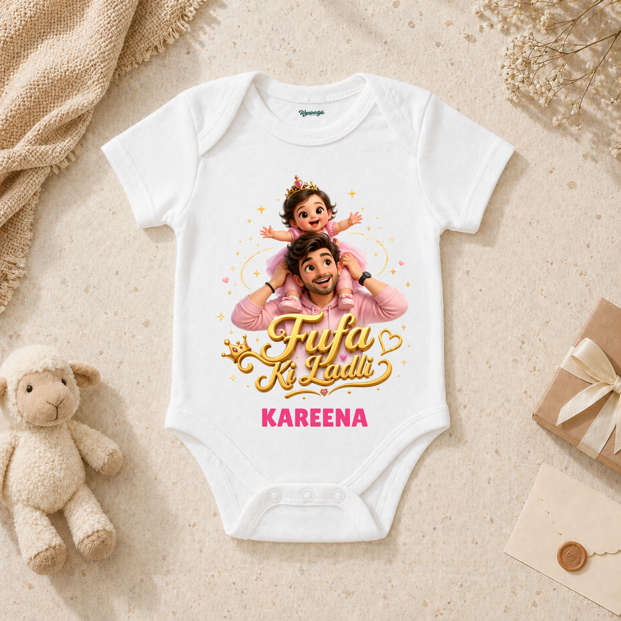 Fufa Ki Ladli Cute Baby Girl With Daddy Love And Royal Princess Vibes