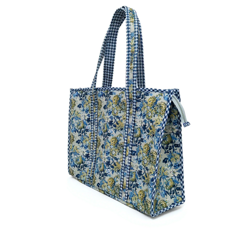 MOSSY MEADOW BLOOM PRINT SMALL TOTE BAG