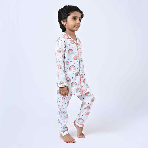 Rainbow Printed Kids Night Suit