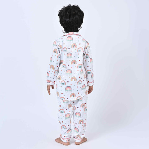Rainbow Printed Kids Night Suit