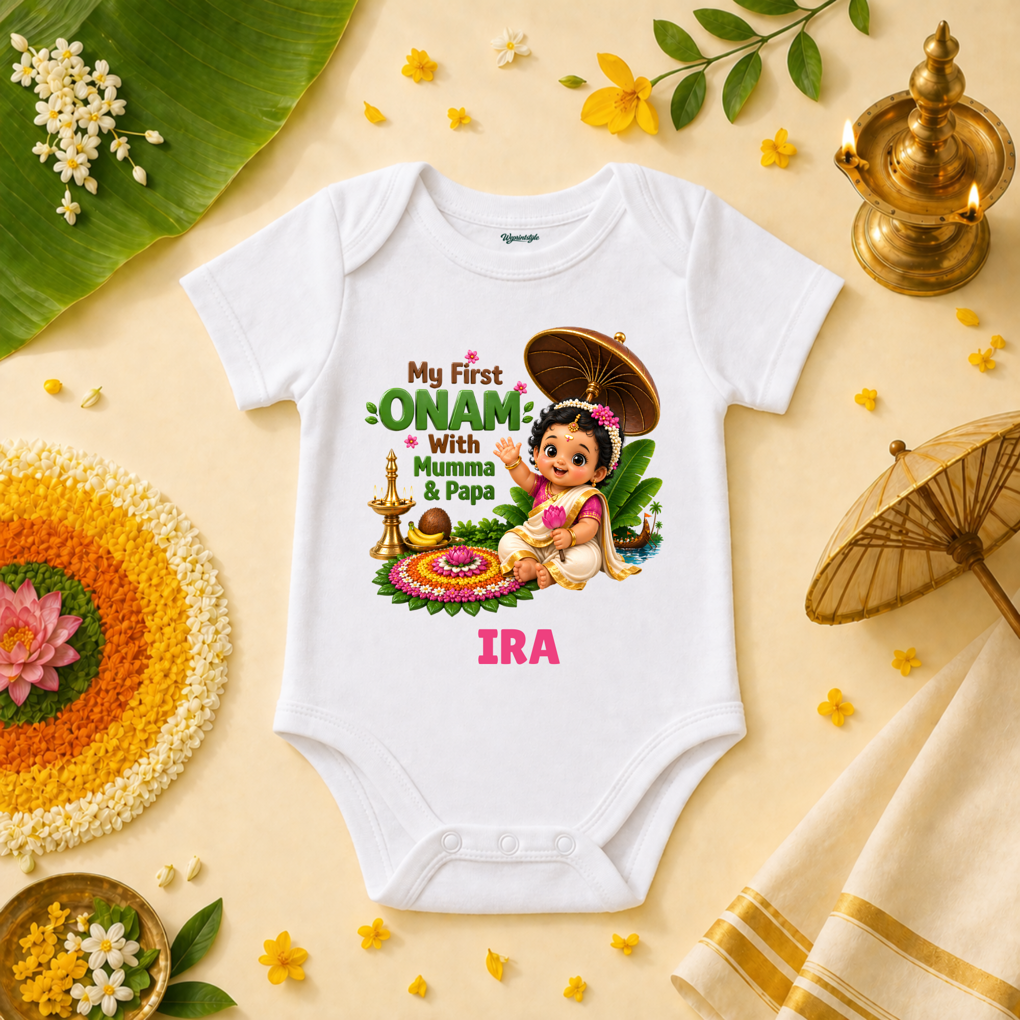 Baby Girl’s First Onam Sacred Heritage