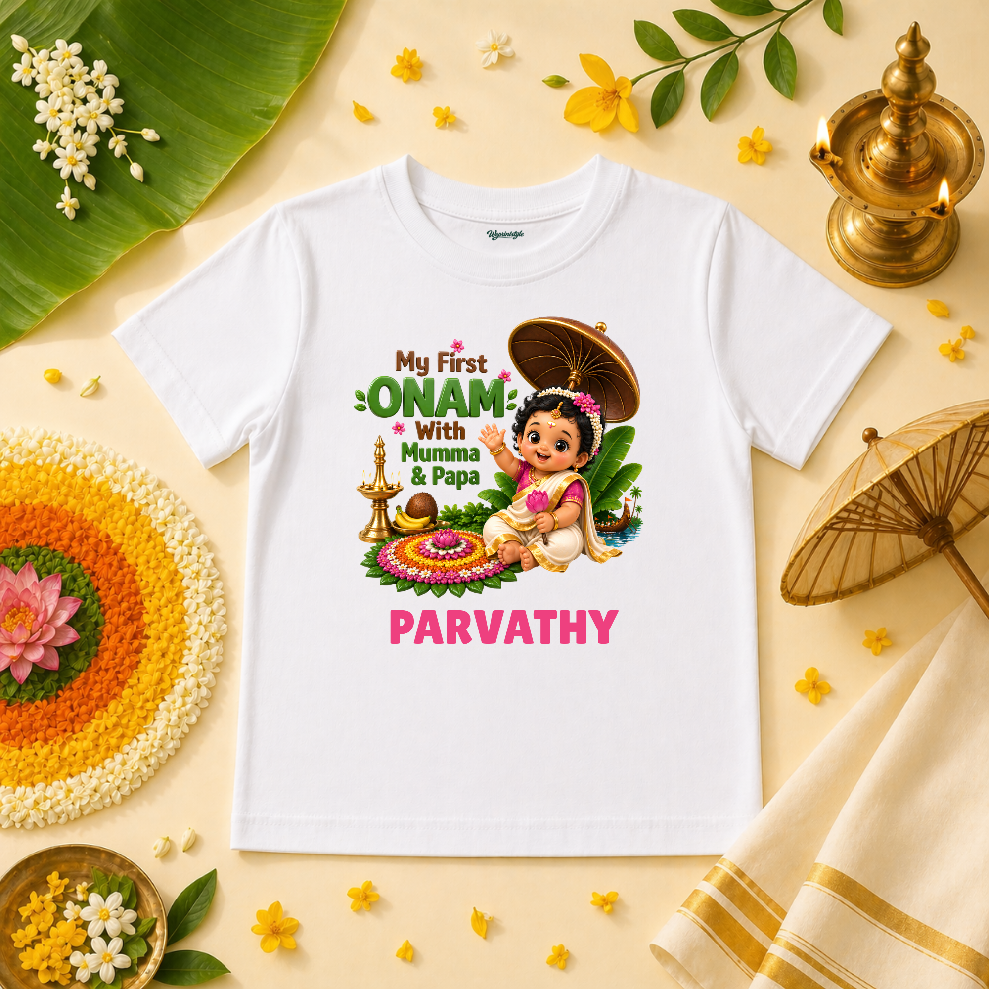 Baby Girl’s First Onam Sacred Heritage