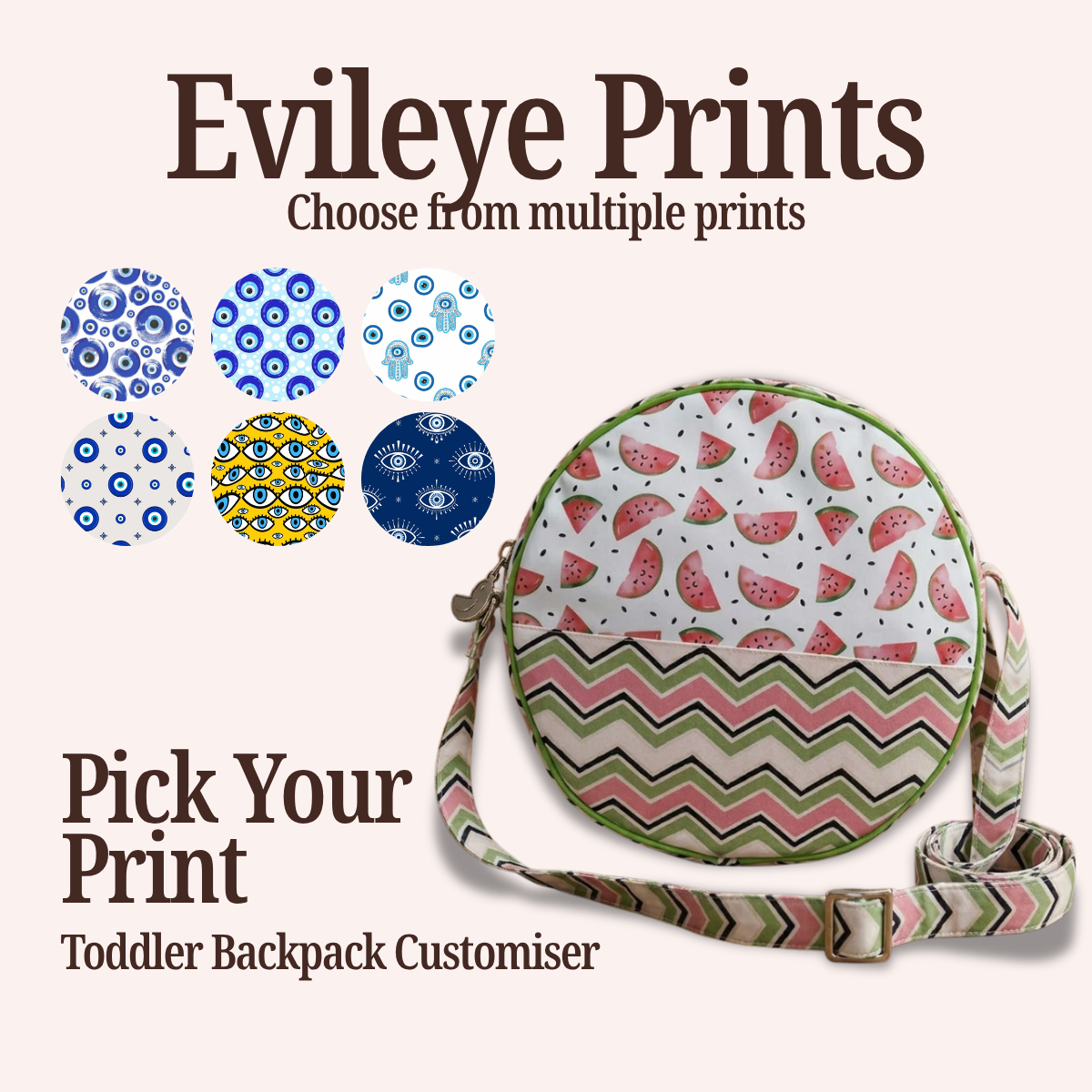 EVIL EYES TODDLER BACKPACK  Customiser