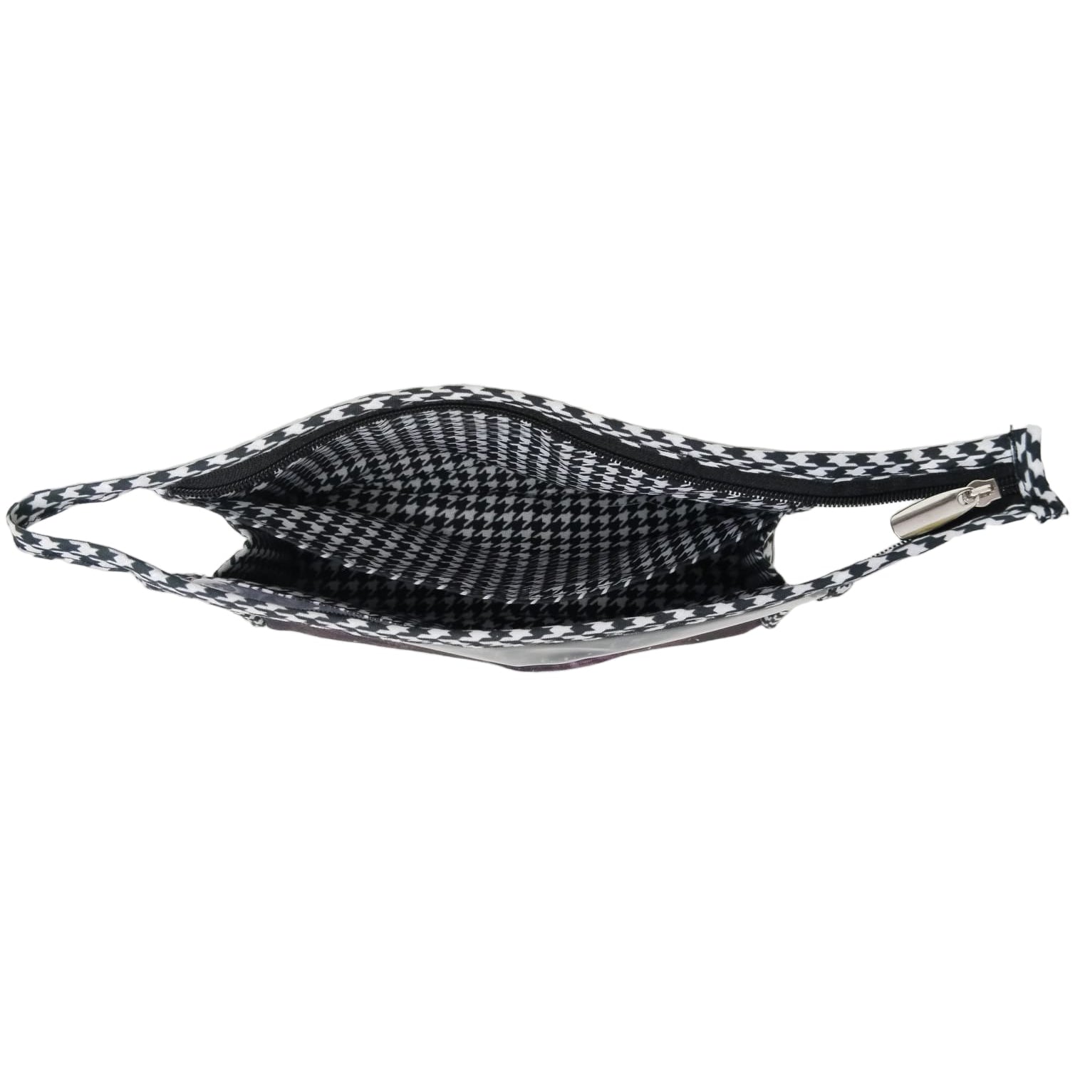 PLUM MARBLE PRINT TRAVEL MAKEUP POUCH SET