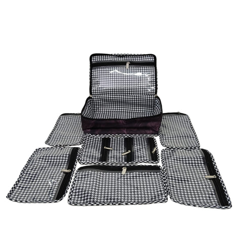 PLUM MARBLE PRINT JEWELRY ORGANIZER